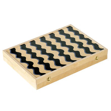 Load image into Gallery viewer, Wavy Lavender Tabletop Backgammon Set