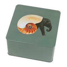 Load image into Gallery viewer, Shellephant Square Metal Tin Box
