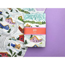 Load image into Gallery viewer, Winter Village Tea Towel