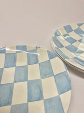 Load image into Gallery viewer, Melamine Checker Dinner Plates Set of 4
