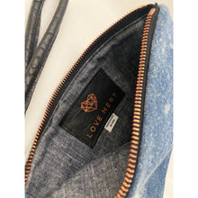 Load image into Gallery viewer, Abundance Denim Clutch - Metallic Moons
