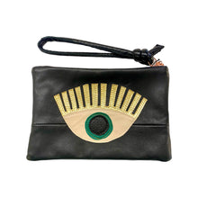 Load image into Gallery viewer, Abundance Leather Clutch - Green Eye