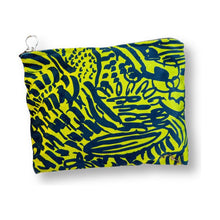 Load image into Gallery viewer, Zipper Pouch Bag - Pickle Forest - Velvet