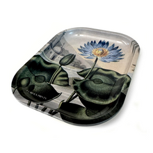 Load image into Gallery viewer, Small Metal Vintage Blue Lotus Tray