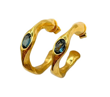 Load image into Gallery viewer, Gold Harlow Hoop Earrings