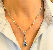 Load image into Gallery viewer, Silver Olivia Two Gemstone Silver Pendant Necklace