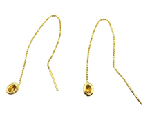 Load image into Gallery viewer, Gold Thelma Threader Earrings