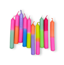 Load image into Gallery viewer, Dipdyed Neon Birthday Candles

