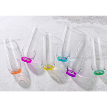 Load image into Gallery viewer, Hue Colored Champagne Glasses, Set of 6