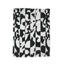 Load image into Gallery viewer, Black & White Squiggle Organic Tea Towel