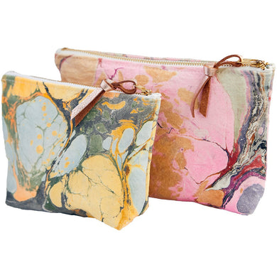 Marbled Canvas Pouch
