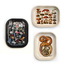 Load image into Gallery viewer, Small Metal Black Fleurs Ritual Tray