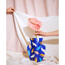 Load image into Gallery viewer, Hamsa Blue Paper Vase