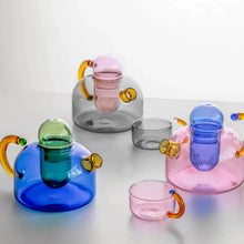 Load image into Gallery viewer, Multicolor Glass Teapot Set
