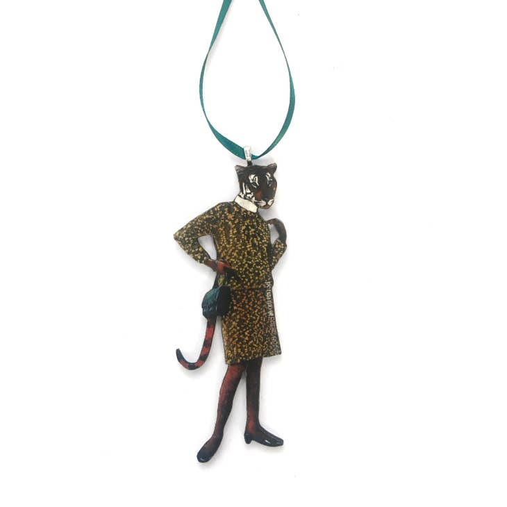 Tiger Lady Animal Ornament