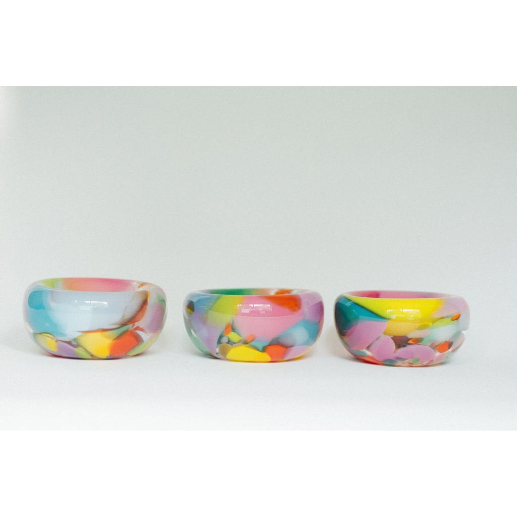Multicolor Glass Nest Bowl