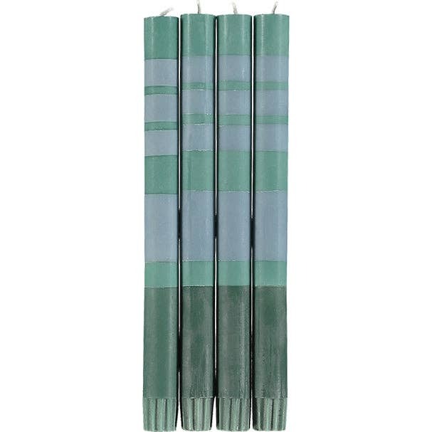 Thick Striped Candles - Set of 4