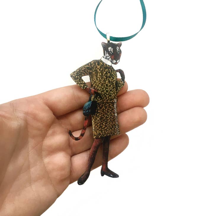 Tiger Lady Animal Ornament