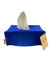 Load image into Gallery viewer, Long Wool Tissue Box - Blue
