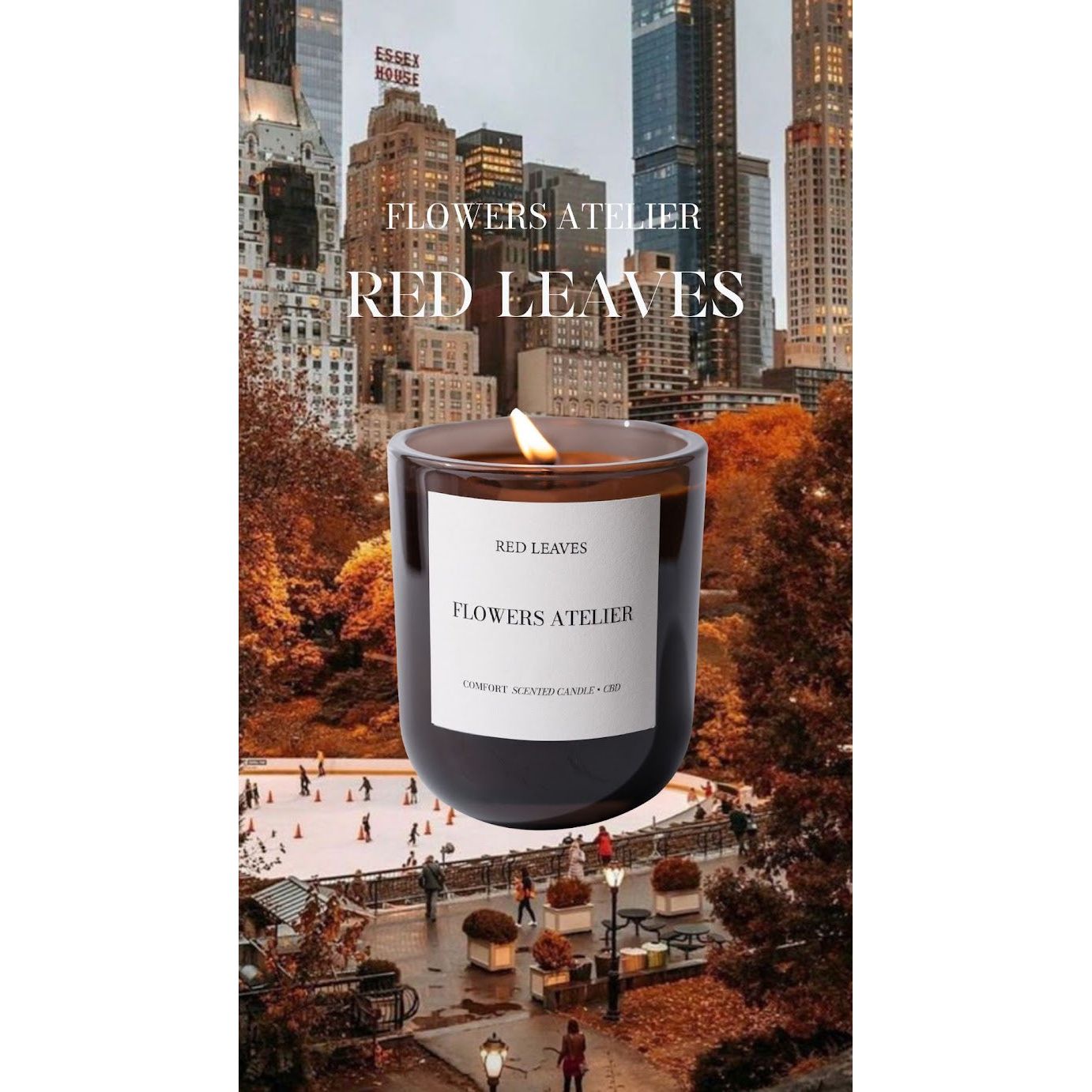 Flowers Atelier Red Leaves Candle