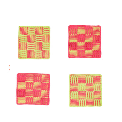 Checkered Coaster Set