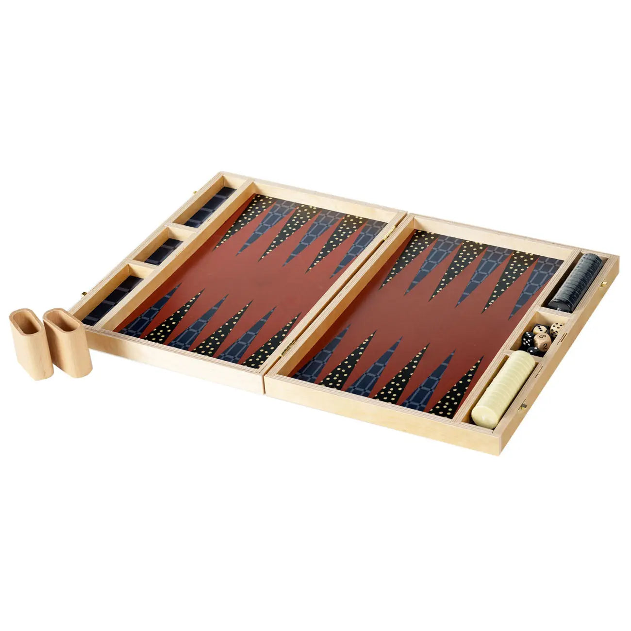 Wallis Navy Tabletop Backgammon Set