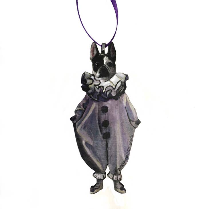 Frenchie Clown Ornament - Thumbnail 2
