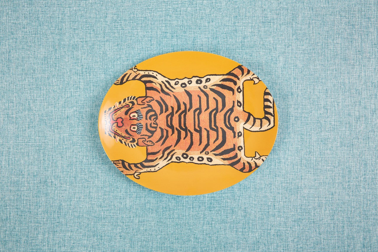 Tibetan Tiger Oval Tray