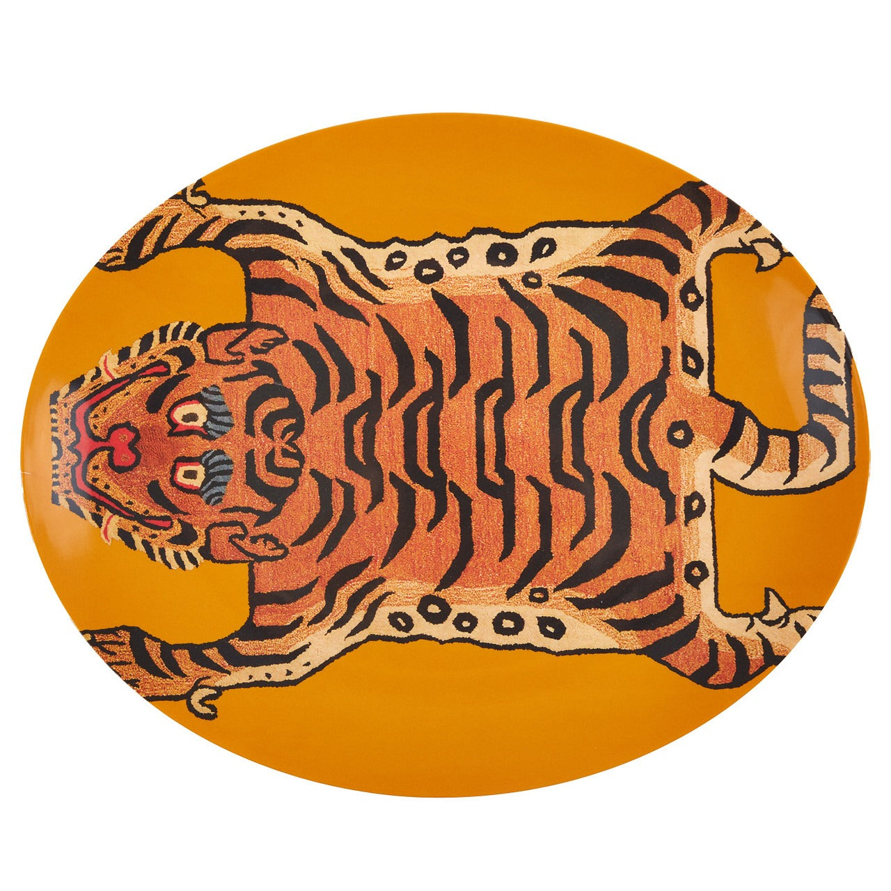Tibetan Tiger Oval Tray