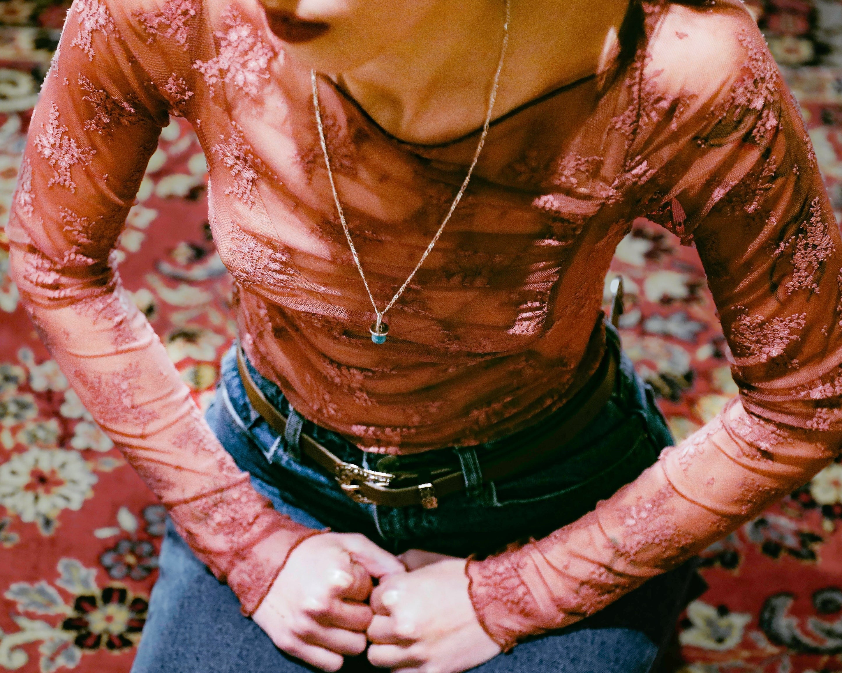 Pacifier Necklace on Figaro Chain