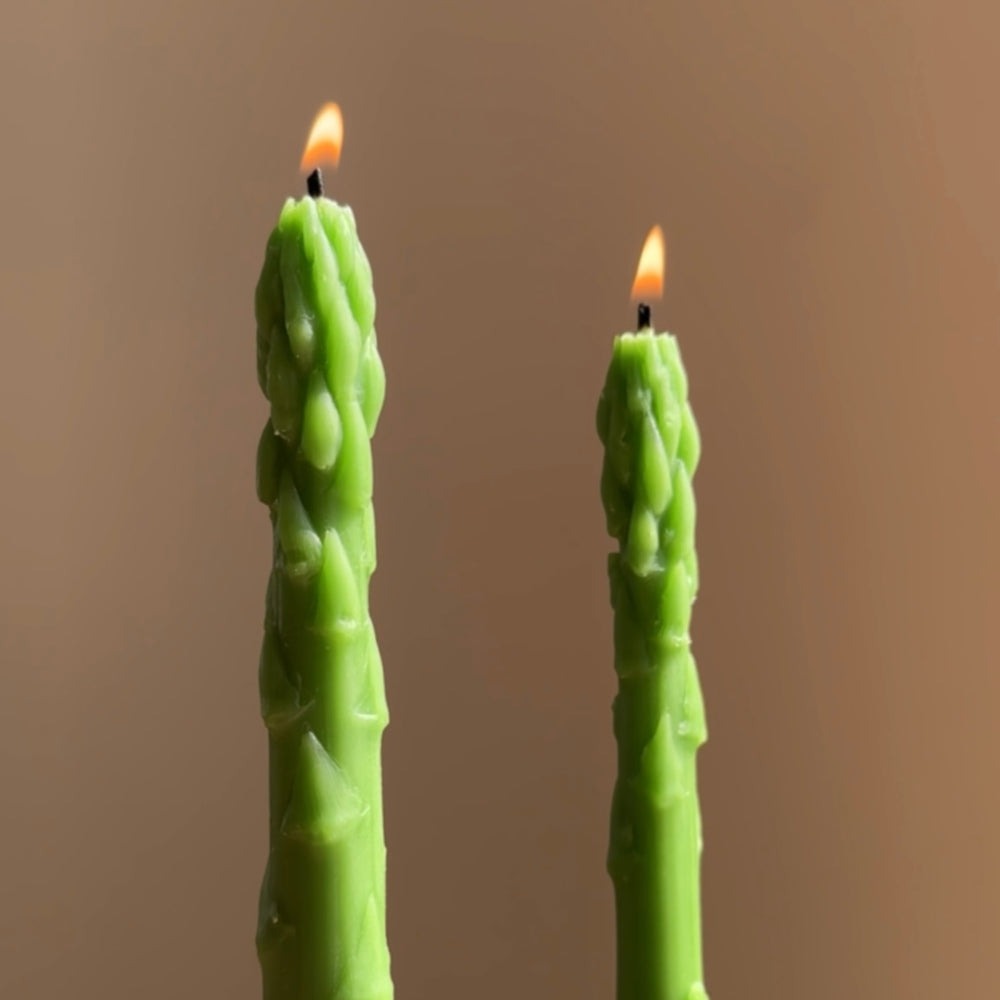 Asparagus Beeswax Tapers