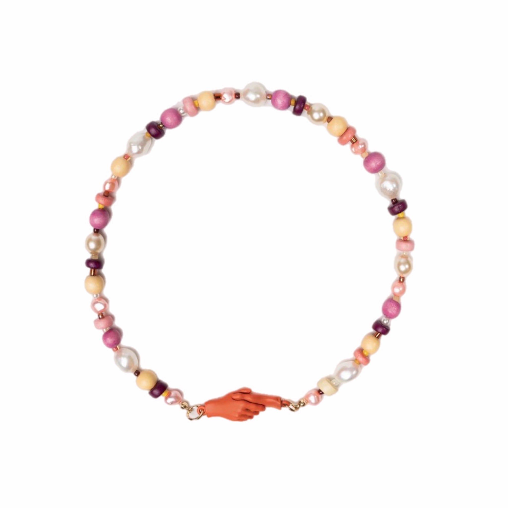 Beaded Gentlewoman's Agreement - Necklace in Geranium