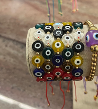 Load image into Gallery viewer, Multiple glass eye bracelet
