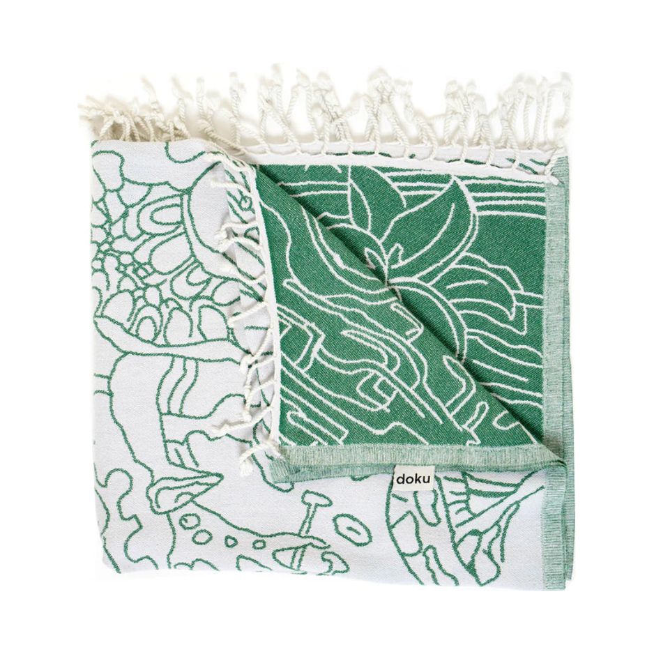 Turkish Cotton Towel - Evergreen