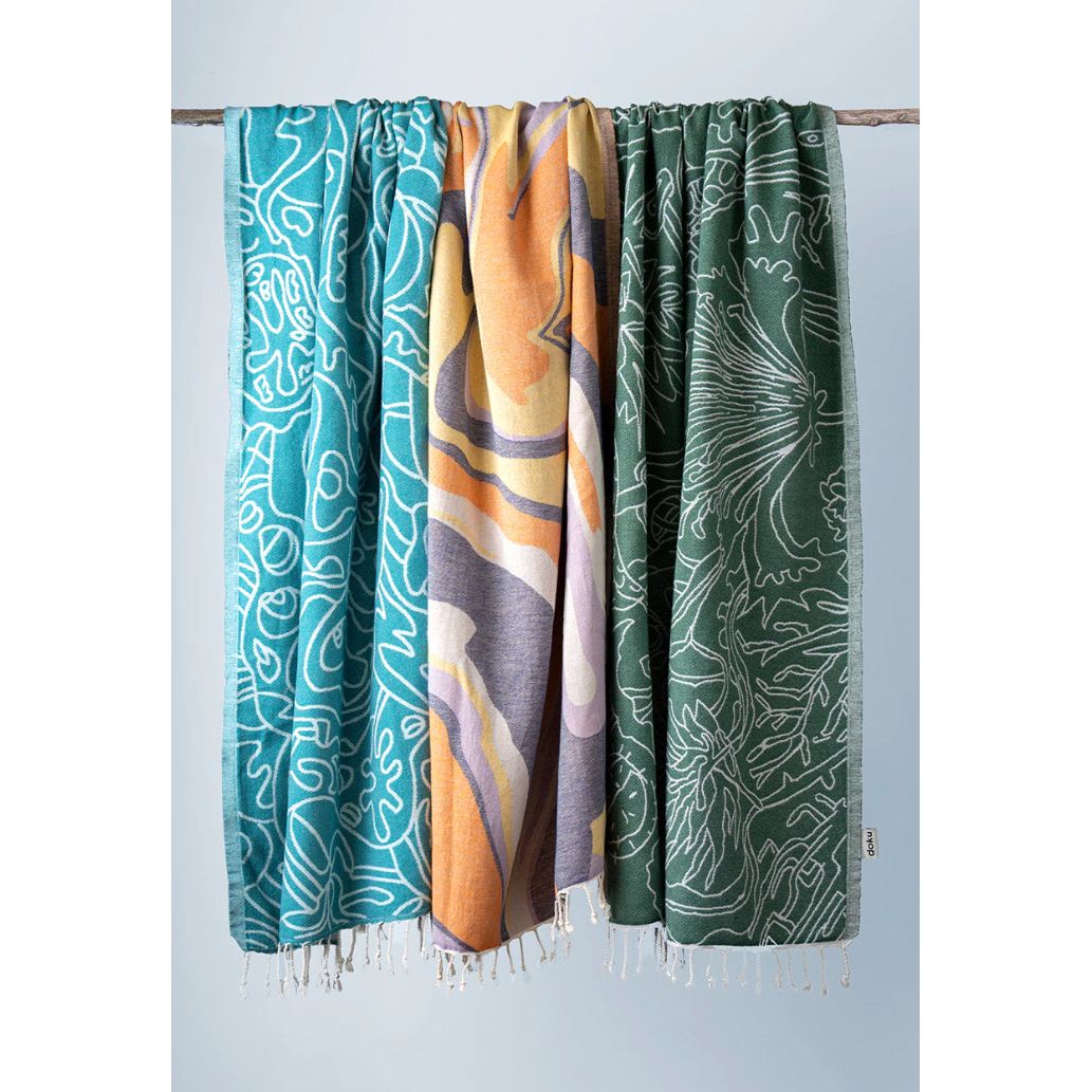 Turkish Cotton Towel - Evergreen