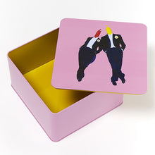 Load image into Gallery viewer, Ketch and Mout Square Metal Tin Box
