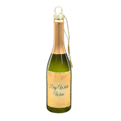 White Wine Bottle Holiday Ornament