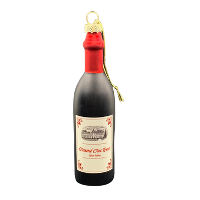 Red Wine Bottle Holiday Ornament