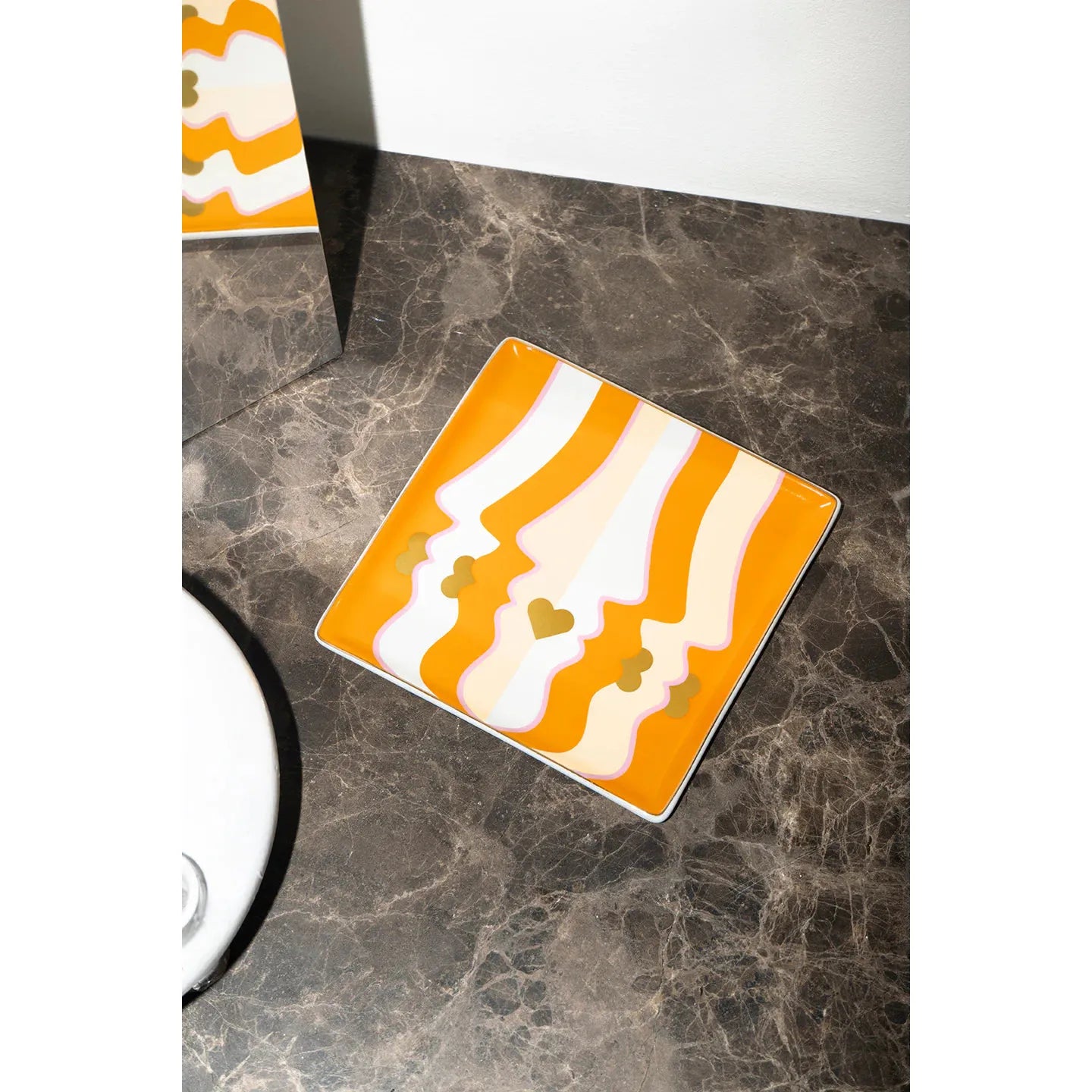Beso Ceramic Tray - Orange