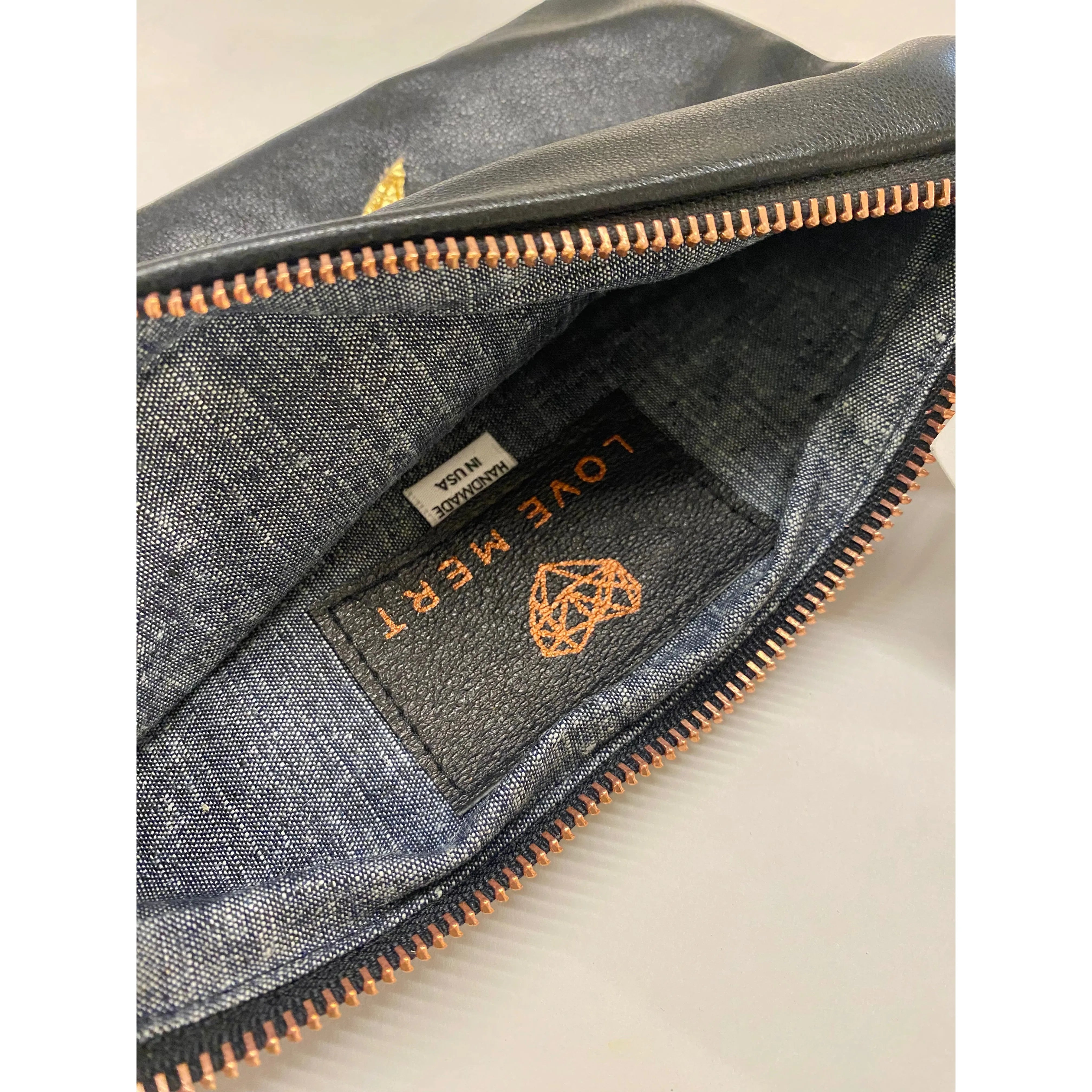 Abundance Leather Clutch - Hemp Leaf