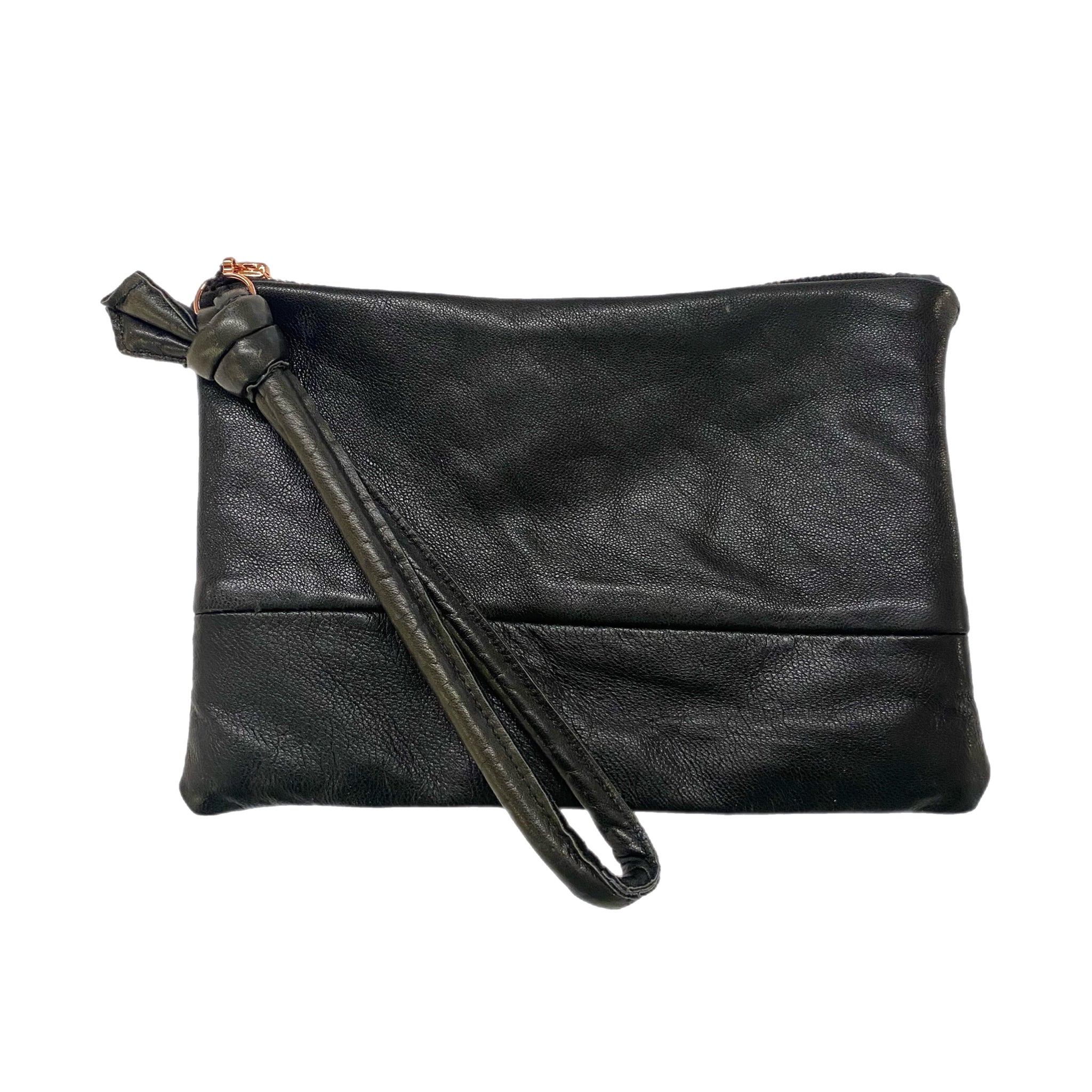 Abundance Leather Clutch - Hemp Leaf