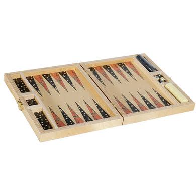 Olio Salmon Travel Backgammon Set