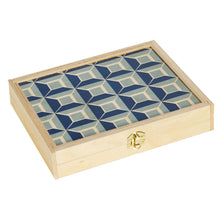 Load image into Gallery viewer, Grid Navy Travel Backgammon Set
