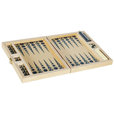 Grid Navy Travel Backgammon Set