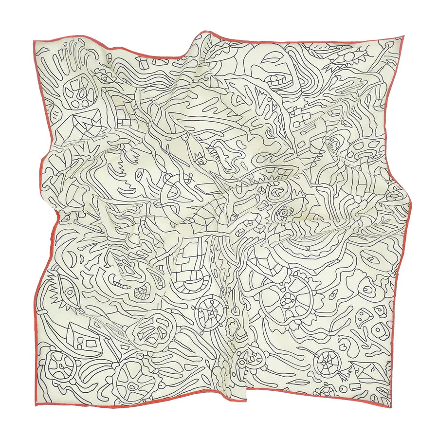 Vanilla Town Silk Scarf