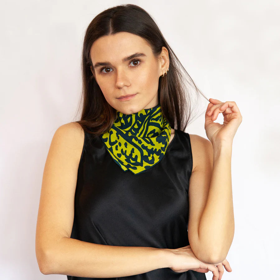 Pickle Forest Silk Scarf
