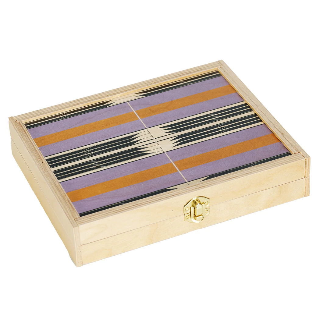 Blake Lilac Travel Backgammon Set