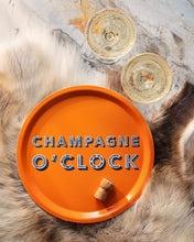 Load image into Gallery viewer, Champagne O’Clock Round Tray
