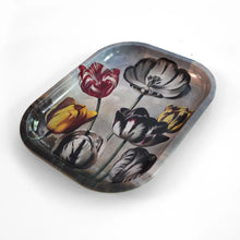 Load image into Gallery viewer, Small Metal Vintage Botanical Tulip Ritual Tray
