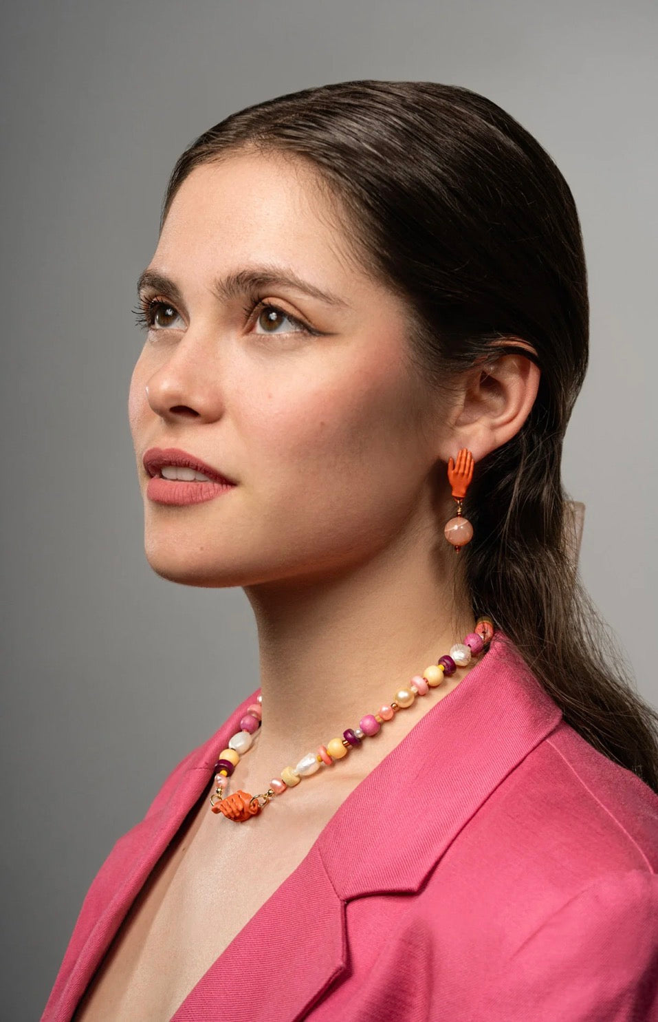 Beaded Gentlewoman's Agreement - Necklace in Geranium